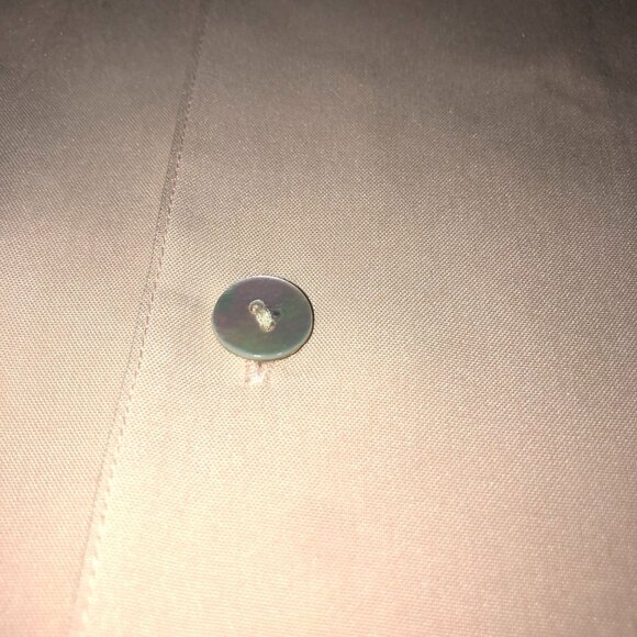 VTG PEACH 100% SILK BLOUSE SZ S CASUAL CORNER LONG SLEEVE PAD SHOULDER WOMEN - Picture 4 of 5